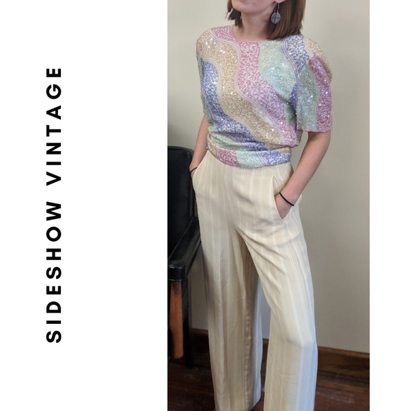 Cream & White Isabel Ardee Pants - Size 4 (EUC) - Picture 1 of 5